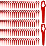 100 Stück Rote Kunststoff-ersatzmesser Für Rasenkantenschneider, Kunststoff-kantenschneidermesser, Ersatzmesser Für Akku-rasenkantenschneider