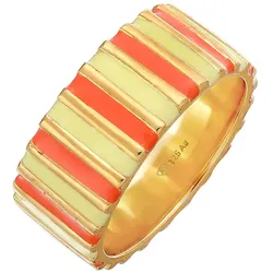 Elli Bandring Relief Rillen Emaille 925 Silber 54 Damen 