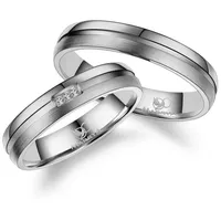 MARRYA Verlobungsring Titan Ringe Trauringe Eheringe Partnerringe silberfarben 72