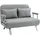 Homcom Schlafsofa Zweisitzer mit Bettfunktion, Einzelbett mit Kissen, Samt