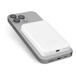 SBS TEBB5000MAG1CW, 5000 mAh, Kabelloses Aufladen, Weiß