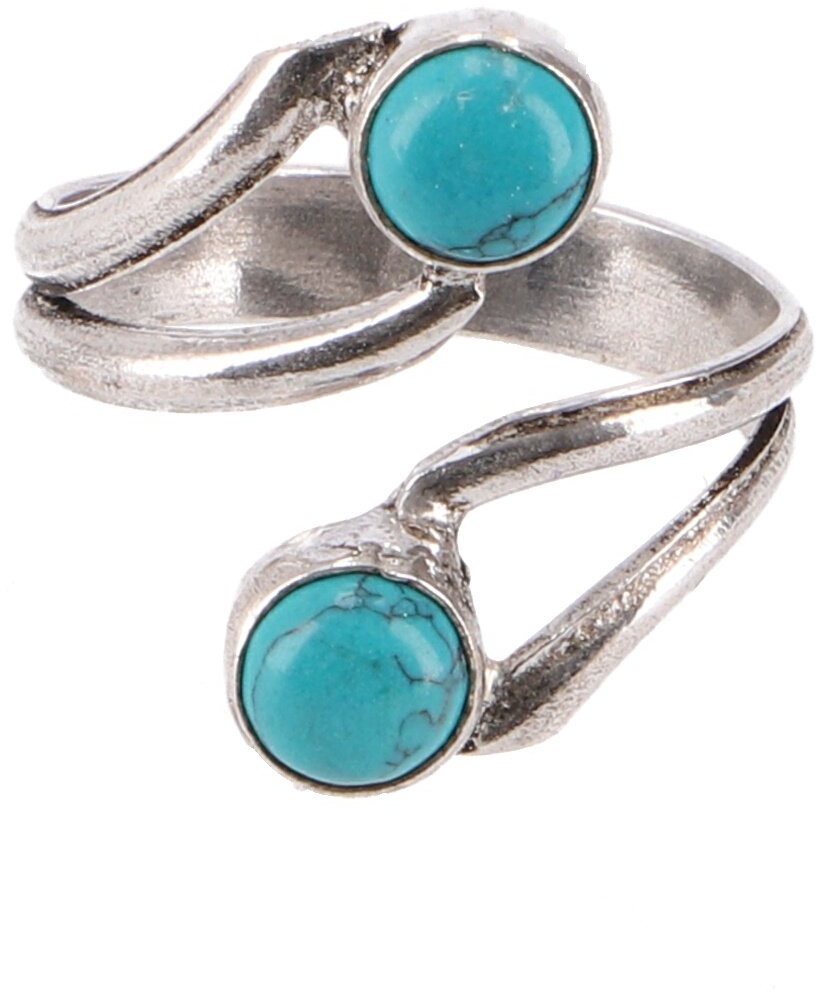 Guru-Shop Fingerring Silberfarbener Ring aus Indien, Boho Schmuck -..