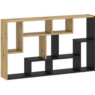 Target Home Bücherregal vielen Fächer Standregal Aktenregal Hochregal Aufbewahrung Regal horizontal/Vertical, an der Wand hängen/auf dem Boden stehend (70.2 x 120 x 20.1 cm, Schwarz Eiche Artisan)