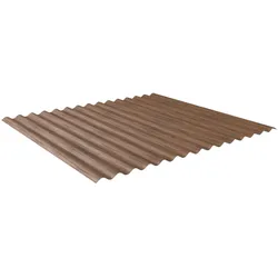 Wellblech Wand 76/18 | Profilblech | Stahl | Beschichtung Struktur Holzoptik | Stärke 0,5 mm