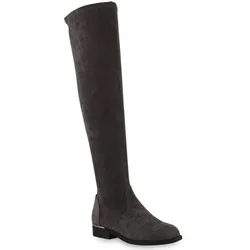 Damen Overknees in Grau