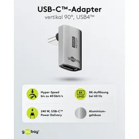 goobay USB-C Adapter 90° Silber