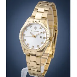 Maserati Damen Uhren Analog Quarz Silber 32016045 Damenuhren