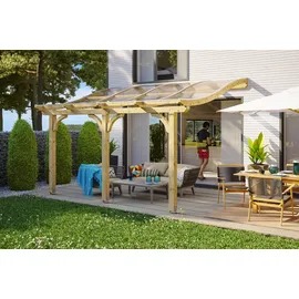 SKANHOLZ Terrassenüberdachung Venezia 434 x 289 cm beige