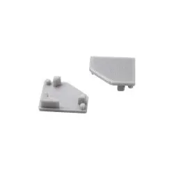 Brumberg 53102260 Endkappen-Set zu LED-Trocken- einbauprofil 53775260 Farbe: grau