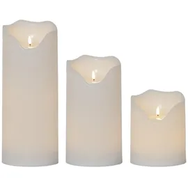 MARELIDA XXL LED Kerzen 3 St. weiß