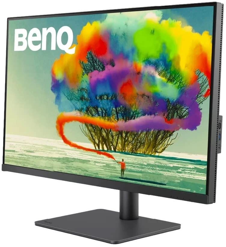BenQ PD3205U Grafiker Monitor (AQCOLOR Technologie, 32 Zoll, 4K UHD, IPS, USB-C Charging, DP / HDMI, KVM,Hardware kalibriert, Höhenverstellbar), MacBook kompatibel, Schwarz
