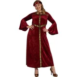 Fiestas Guirca Kostüm, rotes Renaissance Prinzessin Deluxe Kostüm grau 44 - 46 (XL)