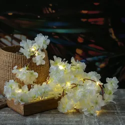 LED Lichterkette Kirschblüten - Blumengirlande - 20 warmweiße LED - Batterie - T...