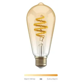 Hombli Filament Bulb CCT E27 ST64-Amber 6 W E27 warmweiß 1 St.
