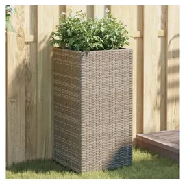 vidaXL Pflanzkübel Grau 40x40x80 cm Poly Rattan