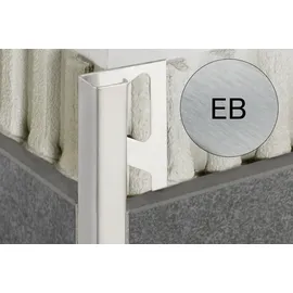 Schlüter Systems QUADEC-EB Abschlussprofil Edelstahl gebürstet 14 mm 2,50 m