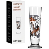 Ritzenhoff & Breker Ritzenhoff SCHNAPSGLAS Heldenfest, Kristallglas Grau, Schwarz, Weiß, Kupferfarben - 3.5x11.3x3.5 cm