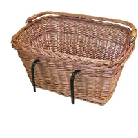 Basil Fahrradkorb Basil Weiden-Korb Davos natur 33,5x48x25,5cm, natur, Haken vorn/hinten