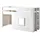 58 aufm Kessel BETT mit Vorhang Karola 215x120x96 aus MDF in Weiß | Gr.: onesize