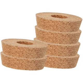 Milisten 6 Stück Korkdeckel Mit Loch Für Glas Pflanzgefäße Belüftet Langlebiges Korkmaterial Passend Für Hydrokultur Terrarien Und Glasvasen Pflanzgefäßverschluss
