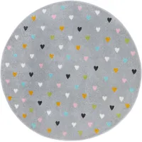 HANSE HOME Kinderteppich Adventures Little Hearts«, rund, 7 mm Höhe, Spielteppich, weich, Kinderzimmer, Kurzflor, Spielunterlage, Teppich bunt