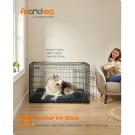 Songmics FEANDREA Hundekäfig XXXL, 136 m, 79 cm, 87 cm