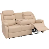 MCW 3er Kinosessel O62 Kunstleder 0 x 0 x 0 cm Creme mit Liegefunktion