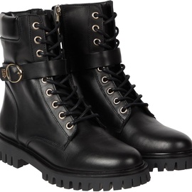 Tommy Hilfiger Damenschuhe Stiefel Schnürer Schwarz Freizeit, Schuhgröße:37 EU - Schwarz