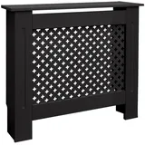 ECD Germany Heizkörperverkleidung Wabenmuster 78x19x82 cm Schwarz