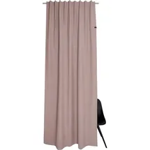 Schöner Wohnen SCHÖNER WOHNEN-Kollektion Vorhang Solo (1 St), Multifunktionsband, blickdicht, Jacquard, mit Lederapplikation rosa 130 x 250 cm