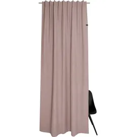 Schöner Wohnen SCHÖNER WOHNEN-Kollektion Vorhang Solo (1 St), Multifunktionsband, blickdicht, Jacquard, mit Lederapplikation rosa 130 x 250 cm