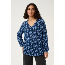 Kaffe Langarm-Bluse KAamber Blau 38