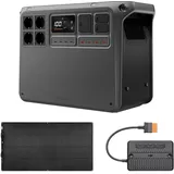 DJI Power 2000 tragbare Powerstation, 2048 Wh LFP-Akku, 3000 W Ausgangsleistung, in 45 Min. von 0% auf 80%, kompakte Größe, 200W flexibles Solarpanel, Wohnmobile, Generator für den Hausgebrauch