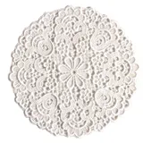 Plauener Spitze by Modespitze 2204_e_22 Tischdecke Admeto, 22 cm rund, Creme