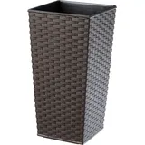 Kadax - Rattan Blumentopf, Mit Einlage, Pflanzkübel, 19 Cm, Mokka