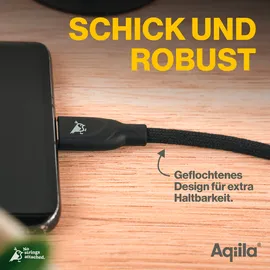 aqiila Cablebird CB11 USB-C® Kabel USB 2.0 USB-C® Stecker 1.00 m Schwarz