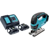 Makita DJV 180 SYX Akku Stichsäge 18 V 135 mm + 2x Akku 1,5 Ah + Ladegerät