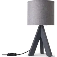 Paco Home Tischleuchte Dreibein Nachttischlampe Stehlampe E27 Stoff Lampenschirm