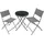Tectake tectake® Bistro-Set, klappbar, für 2 Personen, UV-beständig, Tisch mit Sicherheitsglasplatte