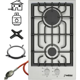 phönix handels gmbh Phönix Domino-SL Gaskochfeld Gaskocher 2 flammig Propan /H-Gas