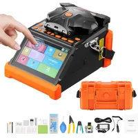 Vevor Glasfaser Spleißgerät, 6 Motoren, Fusionsspleißgerät, Kern-/Mantelausrichtung, 6 s Spleißen, 13 s Aufheizen, Touchscreen, 3-in-1-Fusion Splicer, 7800 mAh Akku für SM MM DS NZDS