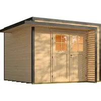 Weka Design Gartenhaus Pure Garden Amberley mit Massivholz-Doppeltür -