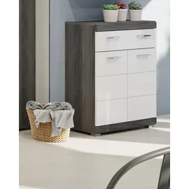 WELLTIME SIENA Unterschrank 74 x 88 x 31 cm Silber/Weiß
