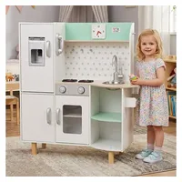 BABY VIVO Kinderküche Spielküche aus Holz - Gustavo in Weiß