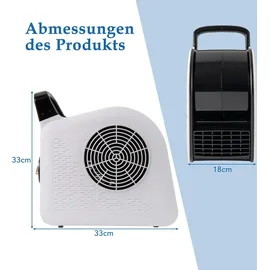 Costway Bodengebläse 33 cm Standventilator Schwarz/Weiß