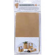 Folia Papiertüten natur, 15 Stück 100 x55 x 175 mm, lebensmittelecht