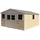 TIMBELA Gartenhaus 4,18 x 4,93 m Beige