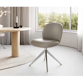DeLife Drehstuhl Nube-Flex Leder schlamm