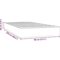 VidaXL Taschenfederkernmatratze Dunkelblau 80x220x20 cm Samt