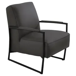 K+W Komfort & Wohnen Cocktailsessel K+W KOMFORT & WOHNEN, braun (schoko), B:62cm H:77cm T:83cm, Sessel, Cocktailsessel, mit bezogenen Armlehnen, Gestell in Metall schwarz Struktur